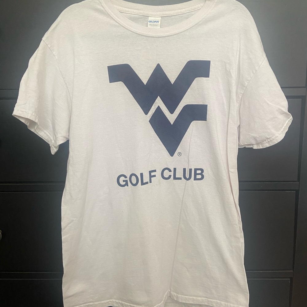 Men’s cotton WVU Golf Club T-shirt size L